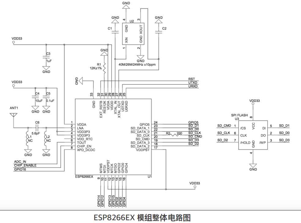 esp8266模組電路圖 esp8266模組電路圖